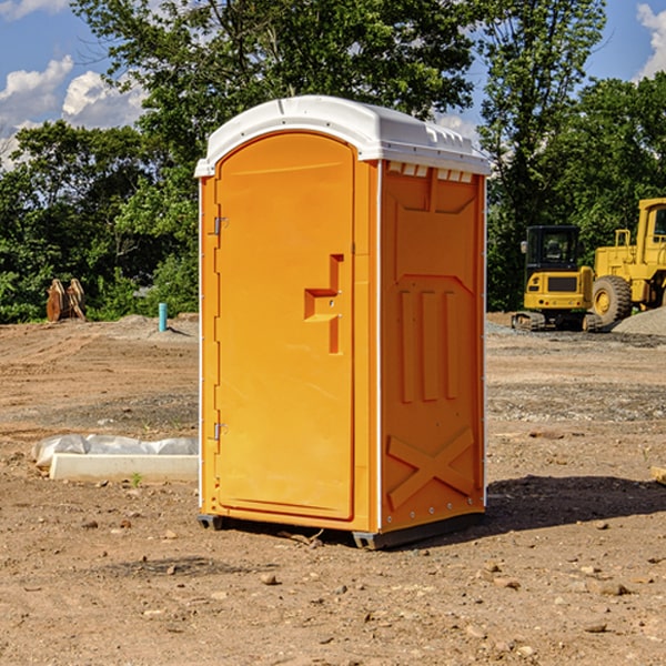 how often are the porta potties cleaned and serviced during a rental period in Harrells NC